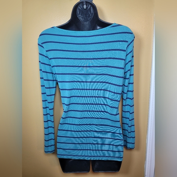 Fossil Long Sleeve Nautical Stripe Shirt sz XS - Picture 3 of 6
